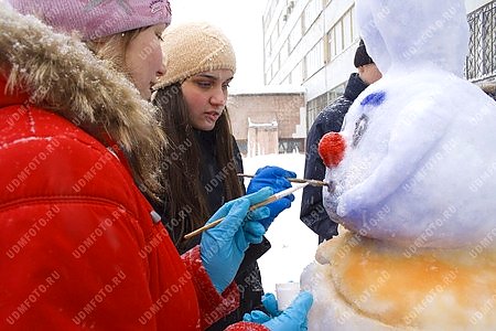 конкурс снежных скульптур,скульптура,студент,досуг,молодежь