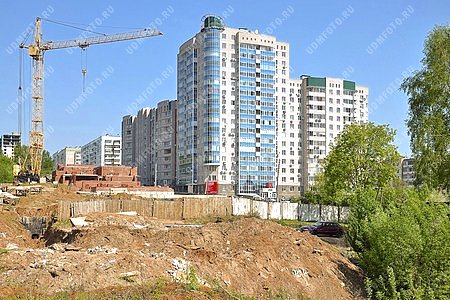 строительство,дом,жилье,строительство,новостройка,строительный кран,город Ижевск