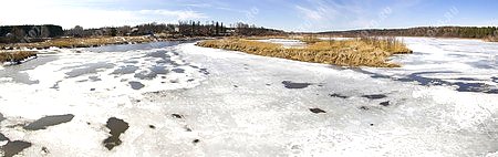природа,супер панорама,Воложка,река,времена года,весна,лед,ледоход
