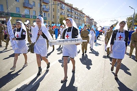 250 лет городу Ижевск,шествие,демонстрация,медицина,медик,сестра,парад 4 сентября 2010 год
