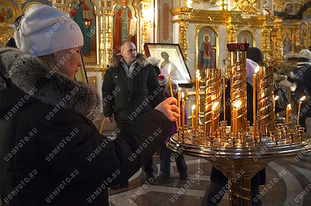 церковь,религия,православие,Свято-Михайловский собор,свеча,огонь,рождество,молитва