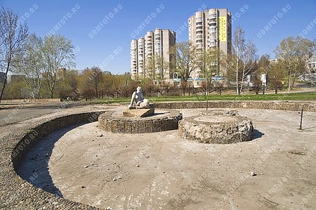 город Ижевск,скульптура,панорама