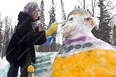 конкурс снежных фигур,снежная фигура,скульптура