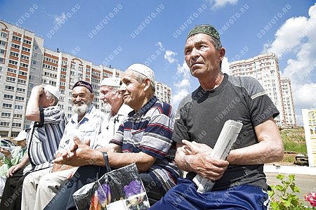 открытие мечети,татары,старики